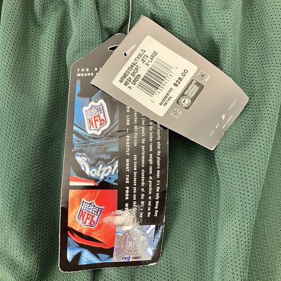 New York Jets Nike NFL On Field Mesh Practice Shorts Men's XL Green Deadstock - Picture 8 of 15